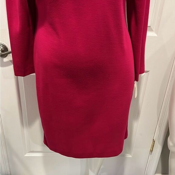 Leslie Fay vintage embellished pink long sleeve body con dress size 12 NWT - Picture 4 of 12